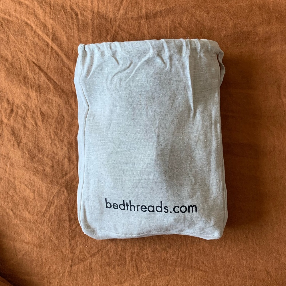 Bed Threads Oatmeal 100% French Flax Linen Slip - Picture 4 of 15